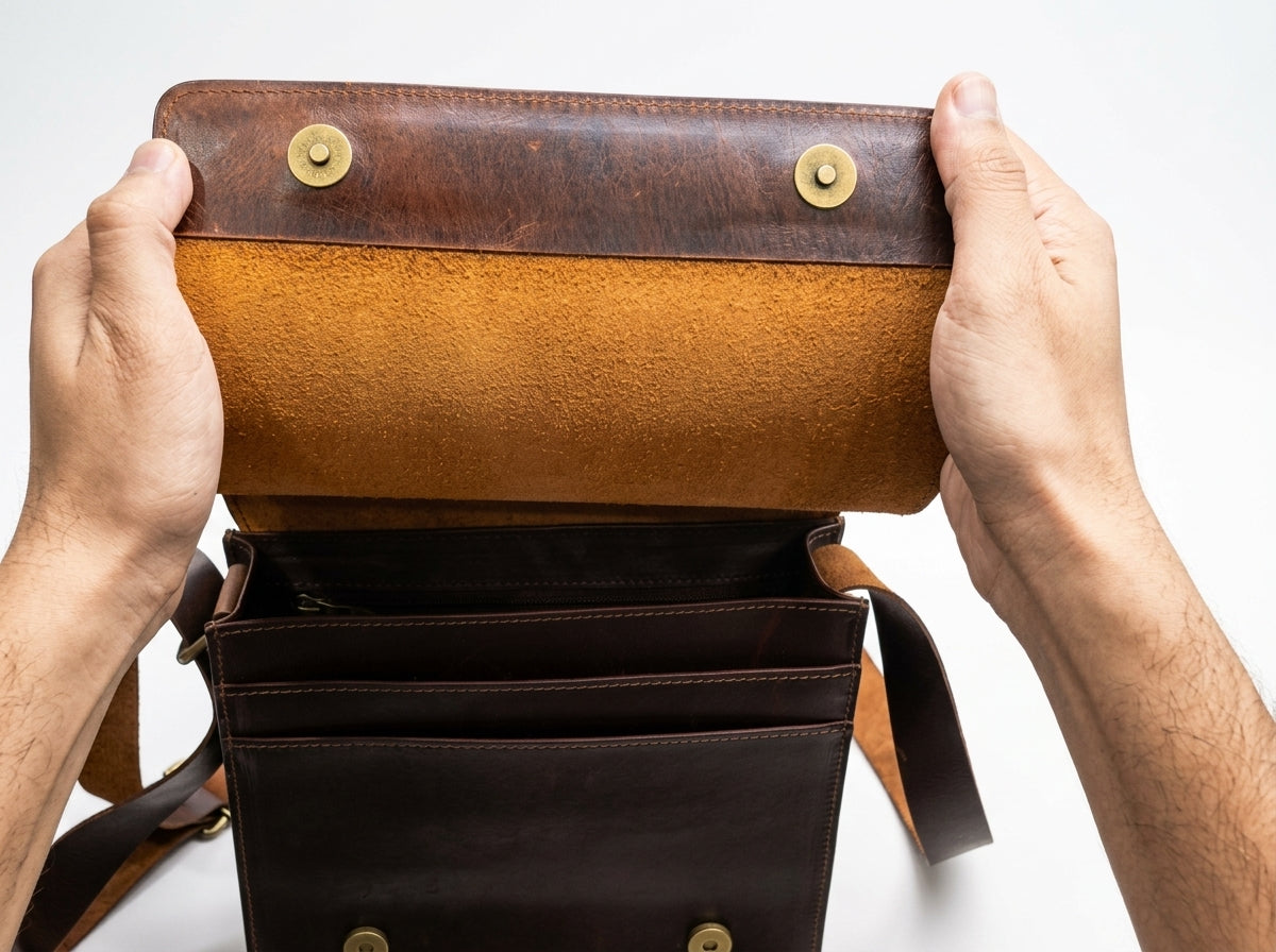 Premium Leather Crossbody Bag for Men | Brut & Beau